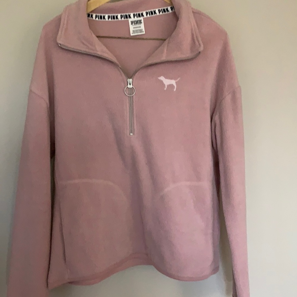 Victoria’s Secret Pink Fleece Zip up Pullover Jacket Size Small